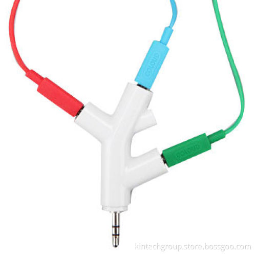 Headphone and Earphone Splitter for iPhone and iPod, Customized Logos and Colors are Accepted